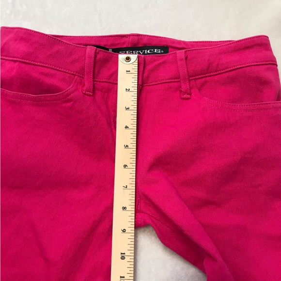 Vintage LIP SERVICE hot pink skinny jeans low rise stretchy denim - Picture 8 of 9